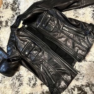 Real leather Moto Style Jacket. Michael by Michael Kors, Medium.